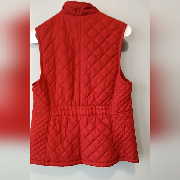 Croft & Barrow Quilted Zip Front Vest Womens Small Cinched Back - Picture 3 of 4